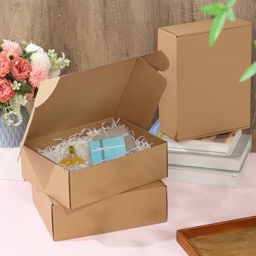 Qilery 100 Pcs 12 x 9 x 4" Shipping Boxes Corrugated Cardboard Box - Image 5