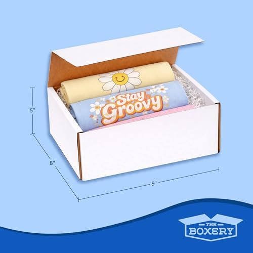 The Boxery Corrugated Mailers White Tuck Shipping Boxes (9x8x5) - Image 3