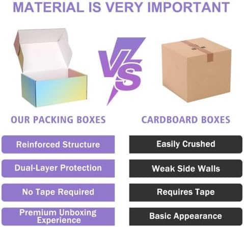 Shipping Boxes for Packaging, 9x6x4 Inches Corrugated Cardboard Boxes, Medium Mailing Boxes for Small Business (15 Pack, Colorful) - Image 5