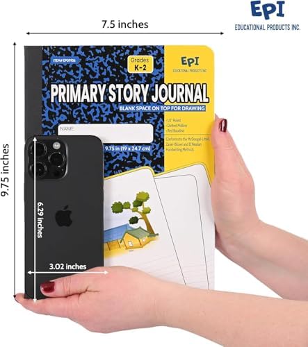 5040 Pack (Pallet) EPI Primary Ruled Composition Notebook Bulk, 200 pages (100 Sheets), 9-3/4 x 7-1/2, Blank Top Header For Drawing, Story Paper, Heavy Duty, School Supplies, Grades K-2, Sewn Binding - Image 3