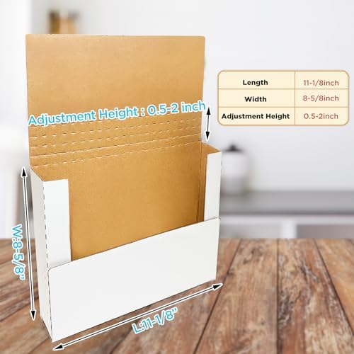 50 Pcs Letter Size Corrugated Mailer, 11x8x2'', Easy-Fold,book Shipping Box - Image 2