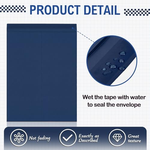 Motipuns 50 Pcs 14'' x 18'' Large Mailing Envelopes 32lb with Gummed Flaps - Image 3