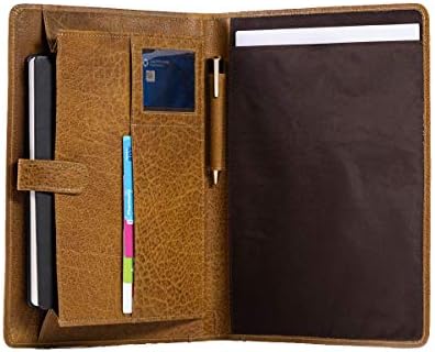 Leather Business Portfolio Business Personal Organiser Folder Full Grain Leather padfolio by KomalC by KomalC