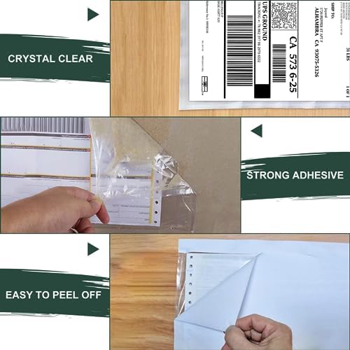 6''x9'' Clear Packing List Envelopes, Top Loading Shipping Label Envelopes Pouches, Adhesive Shipping Label Sleeves/Mailing Pouches for Shipping (50pcs) - Image 3