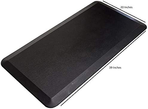 ApexDesk Non-Slip Anti Fatigue Standing Desk Mat for Home and Office - 20 x 39 x 3/4" (Black) - Image 4