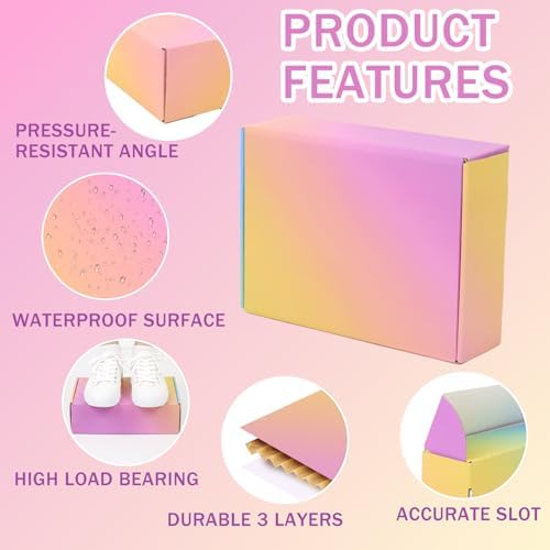 Shipping Boxes Small 7x5x2", 50 Pack Colorful Corrugated Cardboard Boxes, Mailer Boxes for Small Business Mailing Packaging - Image 3