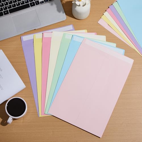 100 Pcs 9'' x 12'' Catalog Envelopes Self Adhesive 32lb Manila Envelopes Kraft Peel & Seal for Secure Mailing Storage Organizing for Home Office Business School (Morandi Colors) - Image 4