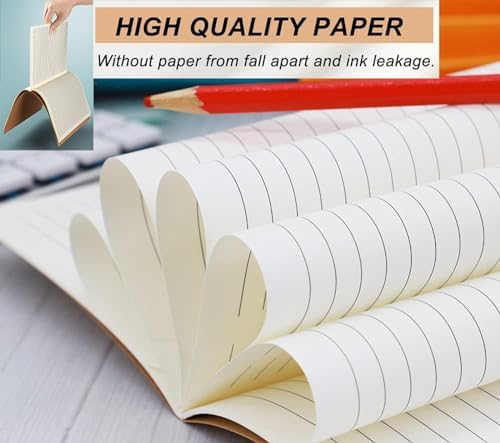 24 Pack A5 Lines Notebook Bulk Kraft Cover College Ruled, Lined Paper Travel Journals Composition Diary Subject Notebooks Planner, 60 Pages, 8.3”x 5.5” - Image 3