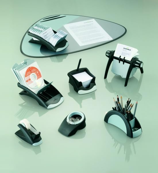 Durable Telindex Rotary Address Card Holder - Includes 500 Double-Sided Card Pockets - Includes A-Z Index - Made from Black Plastic - Image 7