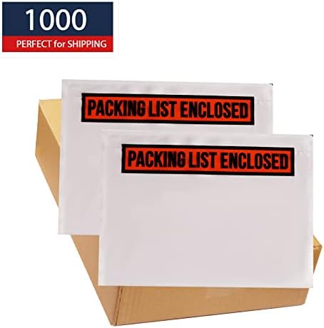 1000 PCS 7.5"x 5.5" Clear Self-Adhesive Packing List Envelopes - Plastic Shipping/Mailing Pouch Enclosed Bags for Packing Slips Invoice - Image 6