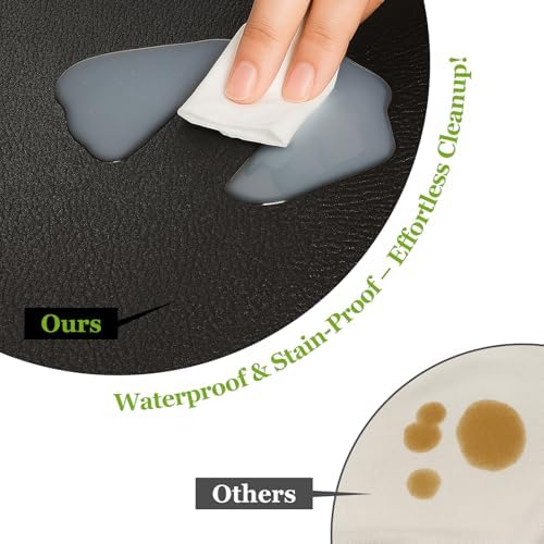 Warmstar Leather Table Cover 42 x 96 Inch, 1.8MM Thick PVC Table Protector Waterproof, Desk Cover Protector Non-Slip Desk Pad for Kitchen, Dresser, Gaming Desk,Dining Room Table - Image 4