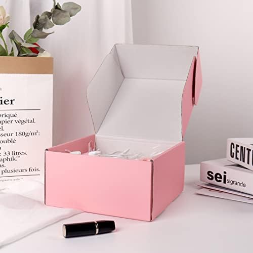 Shipping Boxes Medium, 8x8x4 in 20 Packs Pink Mailing Packaging Boxes, Cardboard Mailer Boxes for Small Business - Image 4
