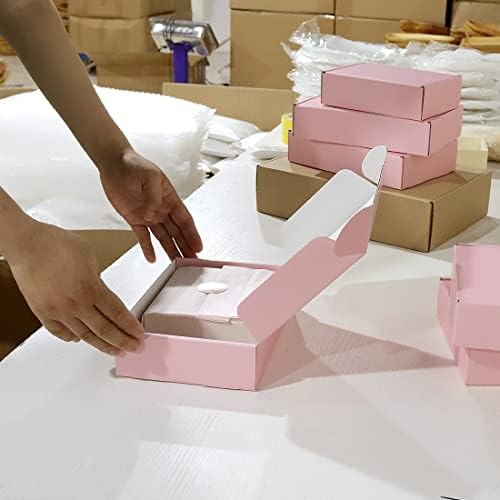30 Pack 9x6x2 in Corrugated Shipping Boxes Small, Pink Shipping Mailing Boxes for Packaging, Recyclable Cardboard Box Mailers Small Business - Image 6