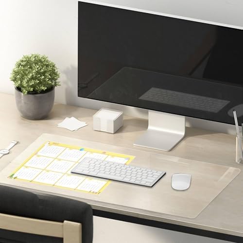 20 x 52 Inch Clear Table Cover Protector, 2mm Thick Clear Table Protector for Dining Room Table, Plastic Table Cover, Waterproof Table Pad for Kitchen, Office - Image 2