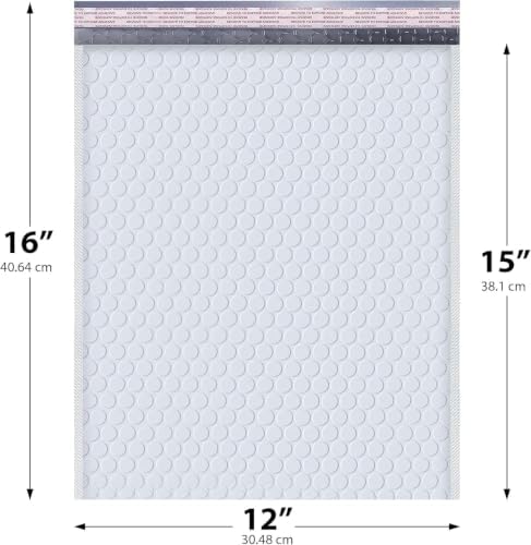 White Bubble Mailers 12x15, Self Seal Poly Padded Envelopes, 150 Pack - Image 2