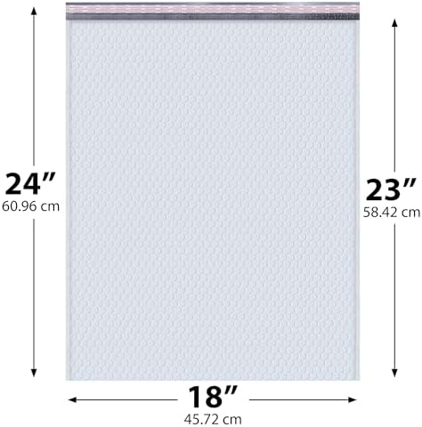 Bubble Mailers 18x23, Self Seal Poly Padded Envelopes #9, 20 Pack - Image 2