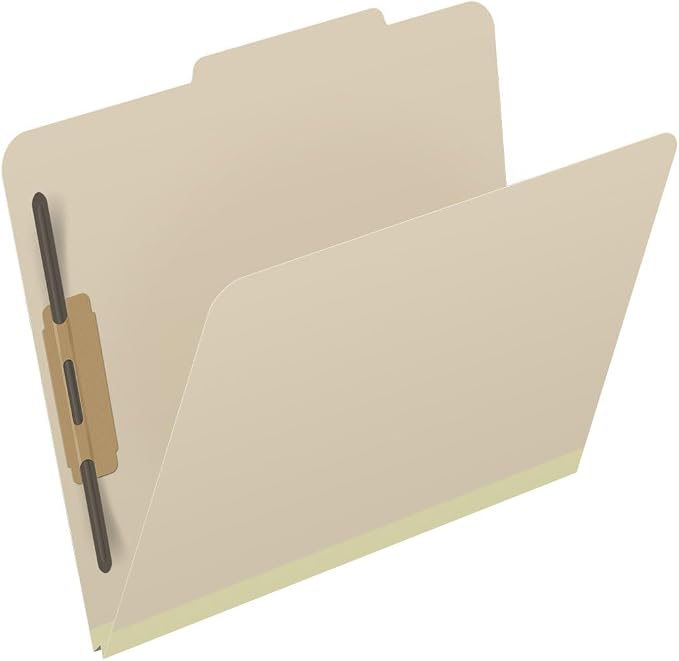 Top Tab Pressboard Folders, Letter Size, 2" exp, Fasteners Pos #1 & #3, Manila (Box of 25) - Image 2