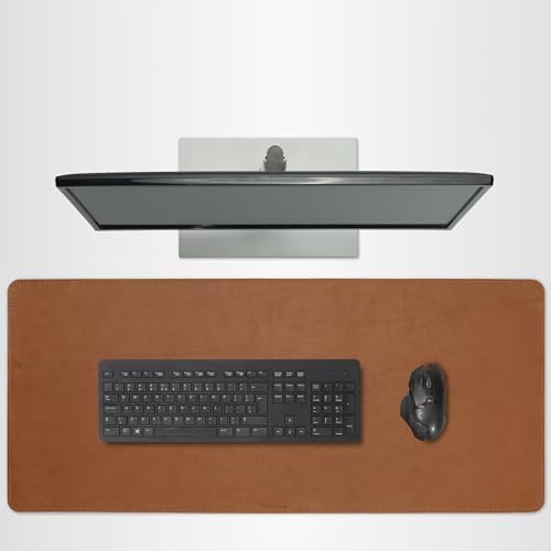 Full Grain Leather Desk Pad, Toffee Tan Brown, XL(35.4 x 15.7 inch) by DAREhue