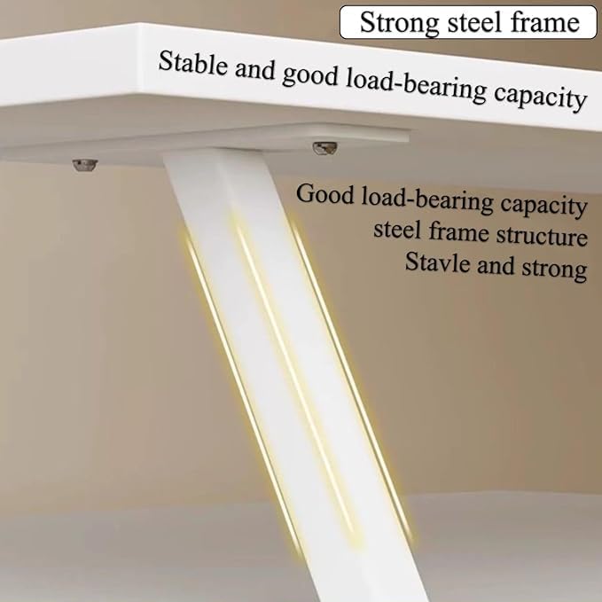 23.6x7.8in Clamp on Desk Shelf, Adjustable Desktop Organizer Extension Bookshelf Above Storage Rack Accessories Space Saving for Home Office Organization, White - Image 5