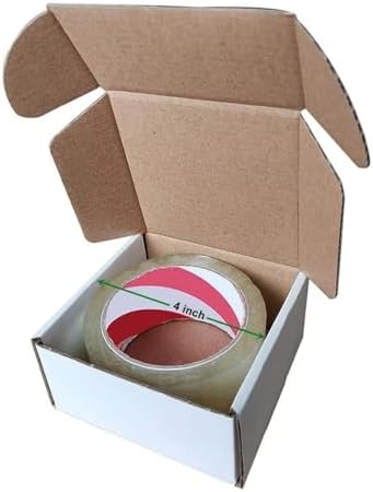4x4x2'' (Inner Size) Corrugated Mailer, 25 Pack, Cardboard Small Shipping Boxes, Oyster White (CM442-25) - Image 5