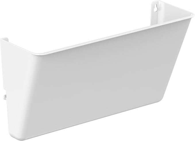 Gawerk Clear Acrylic Single Pocket, Plastic Hanging Wall Mount File Holder for Office Home (White, 1 Pack) by Gawerk