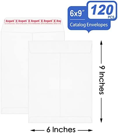 Xxcxpark 120 PCS 6x9 inches Security Catalog Envelopes Printable Self Seal Envelopes, Anti Tear White Envelopes for Invitation Cards, Pictures, Photos, Documents - Image 2