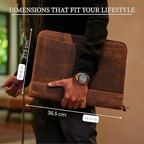 Leather Padfolio with Zipper – Business Portfolio for Men and Women, Legal Pad Portfolio, Leather Folder, Professional Padfolio for Meetings and Interviews - Image 5