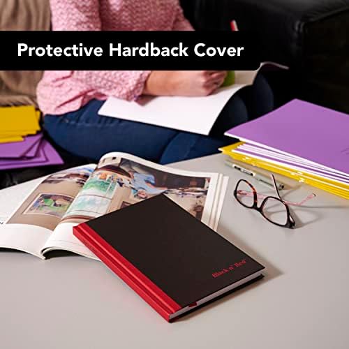 Black n' Red‭ Notebooks, Business Journals, 2 Pack, 8-/4" x 5-7/8", 96 Sheets, Ruled, Optik Paper, Hardcover, Casebound, Black (400163207)‬‬‬‬‬‬ - Image 3