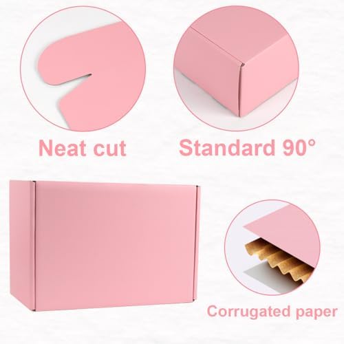 FORBFAN 9x6x4 Pink Shipping Boxes 30 Pack, Mailer Boxes for Packaging Small Business, Cardboard Boxes for Shipping Moving Mailing - Image 3