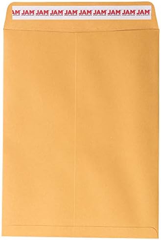 JAM PAPER 9 x 12 Open End Catalog Premium Envelopes with Peel and Seal Closure - Brown Kraft Manila - 50/Pack by JAMPaper
