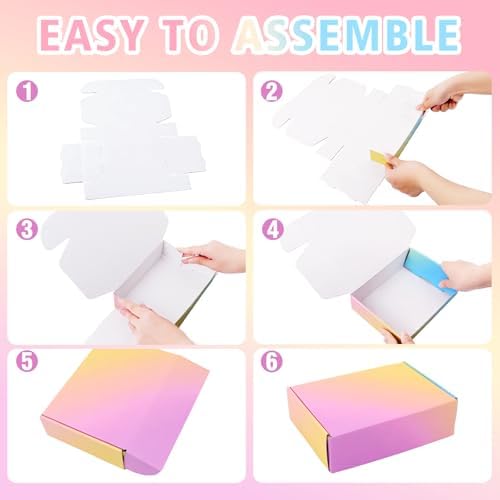 Shipping Boxes Small 6x4x2", 50 Pack Colorful Cardboard Mailer Boxes, Mailing Boxes for Packaging Small Business - Image 5