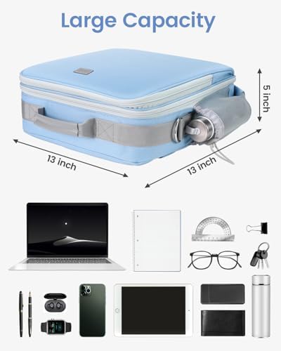 Zipper Binder 3 Inch D-Ring 3 Ring with Water Bottle Holder - Image 5
