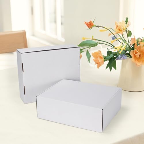HORLIMER 12x10x4 inches Shipping Boxes Set of 15, White Corrugated Cardboard Box for Mailing, Packaging, Small Business - Image 6