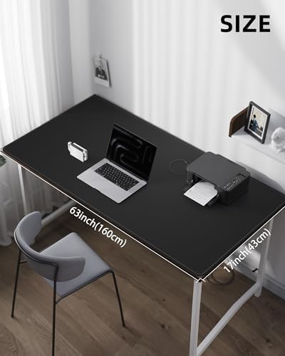 AFIING Extra Large Desk Mat - 63"x 17" Non-Slip Office Desk Pad, Oversized Mouse Pad for Home & Work, Waterproof Desk Protector for Keyboard & Mouse (Black) - Image 5