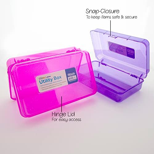 BAZIC PRODUCTS Glitter Multipurpose Pencil Box, Stackable, 24-Case - Image 5
