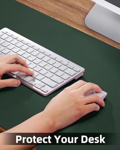 PULeather Non-Slip Desk Mat, Large Mouse Pad & Laptop Desk Pad - Waterproof Writing Pad for Office & Home (Dark Green, 35.4" x 17") - Image 4