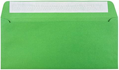 JAM PAPER #10 Business Colored Envelopes with Peel and Seal Closure - 4 1/8 x 9 1/2 - Green Recycled - Bulk 1000/Carton by JAMPaper
