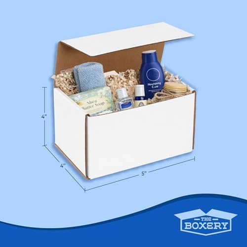 The Boxery Corrugated Mailers White Tuck Shipping Boxes (5x4x4) - Image 3