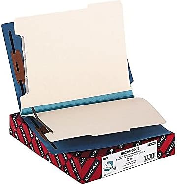 Smead End Tab Classification File Folder, 2 Dividers, 2" Expansion, Letter Size, Blue, 10 per Box (26836) - Image 2