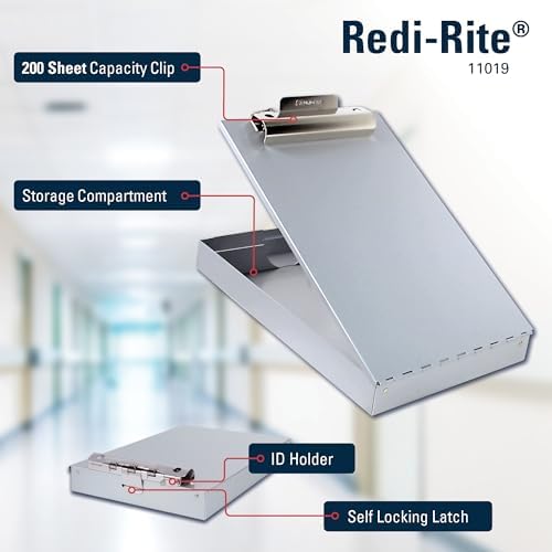 Saunders Recycled Aluminum Redi-Rite Storage Clipboard, Legal Size, 8.5 x 14-Inches (11019), Silver - Image 3