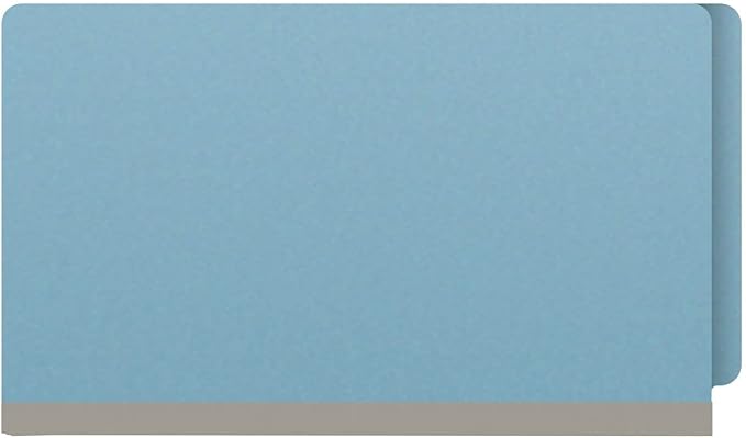 Ecom Folders End Tab Pressboard File Folders | Legal Size 25 Pt Stock with 2" Tyvek Expansion | Full Cut Tabs for Medical Charts, Legal Documents & Office Records | Light Blue, Box of 25 - Image 3