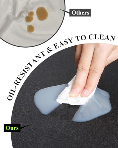 Black Plastic Table Cover Protector, 24" x 48" PVC Desk Pad Mat - Image 3