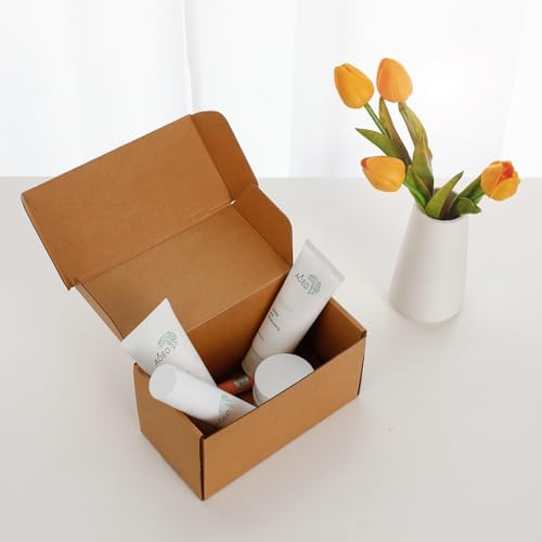 Kraft Brown Shipping Boxes 8x4x4 Inches, 20 Pack - Image 3