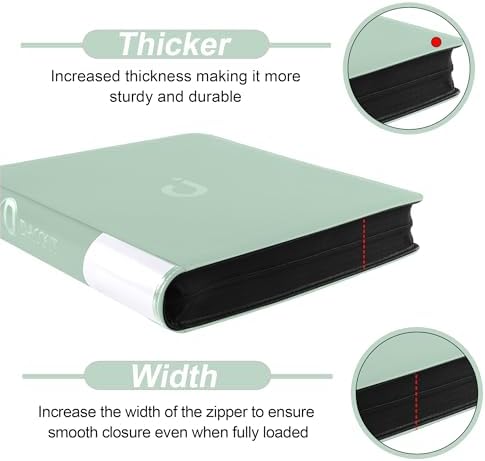 Premium Card Binder 16 Pocket - Fits 1600 Cards，4X4 Ringless Card Album with Sleeves for Trading Cards & Sports Cards（Model C，Asakusa Green） - Image 4