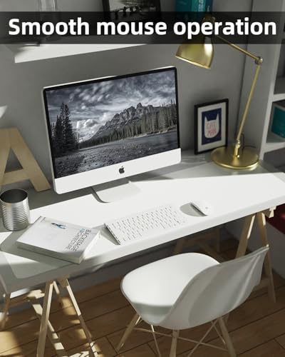 Desk mat Large, Leather Desk Pad Protector,Office Desk Mat,Mouse Pad, Non-Slip Desk Blotter, Laptop Desk Pad, Waterproof Desk Writing Pad for Office&Home (Ivory White, 48" x 24") - Image 4