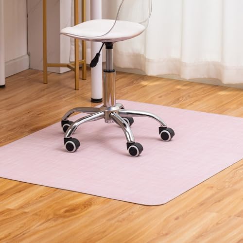 BARoyal Office Chair Mat for Hardwood Floor Under Desk Computer Rolling Chair Mat for Wood/Tile Floor Non-Slip Heavy Duty Desk Rug PVC Plastic Hard Floor Protector 30" x 48"(Blush) by BAROYAL