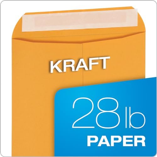Columbian 9 x 12 Catalog Envelopes with Self Seal Closure, 28 lb Brown Kraft, for Mailing Flat Letter Size Documents or Photos, 100 Per Box (COLO341) - Image 5