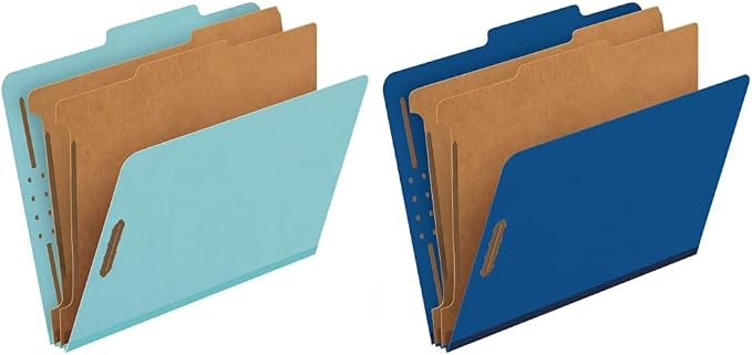 Pendaflex Recycled Classification File Folders, Letter Size, Dark Blue, 10/Box by Pendaflex