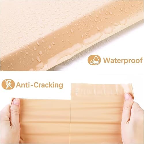 Metronic Poly Mailers 10X13 1200Pack, Strong Adhesive Shipping Envelopes for Clothing, Waterproof Shipping Bags for Small Businesses, Flexible Mailers Poly Bags Packages Bags, Champagne - Image 4