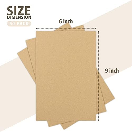 Golden State Art 50 Pack 6x9 Corrugated Cardboard Sheets 1/8" Flat Inserts - Image 2
